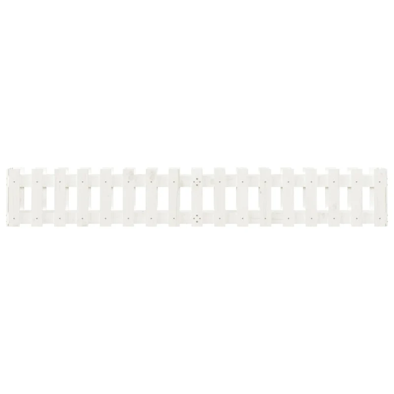 Arriate Elevado Jardín Con Valla Madera Pino Blanco 200x30x30cm