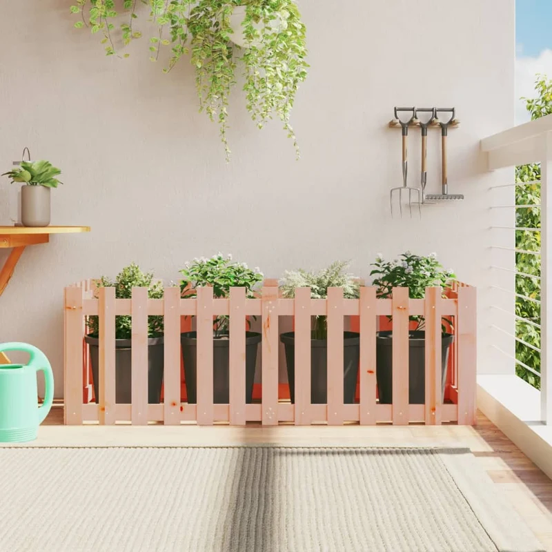 Arriate Elevado Jardín Valla Madera Maciza Douglas 150x50x50 Cm