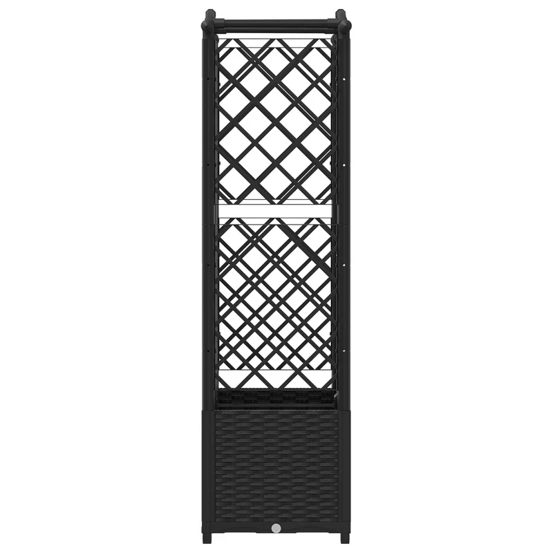 Cama Elevada Con Trellis Y Techo Negro 122 X 40 X 138 Cm Pp