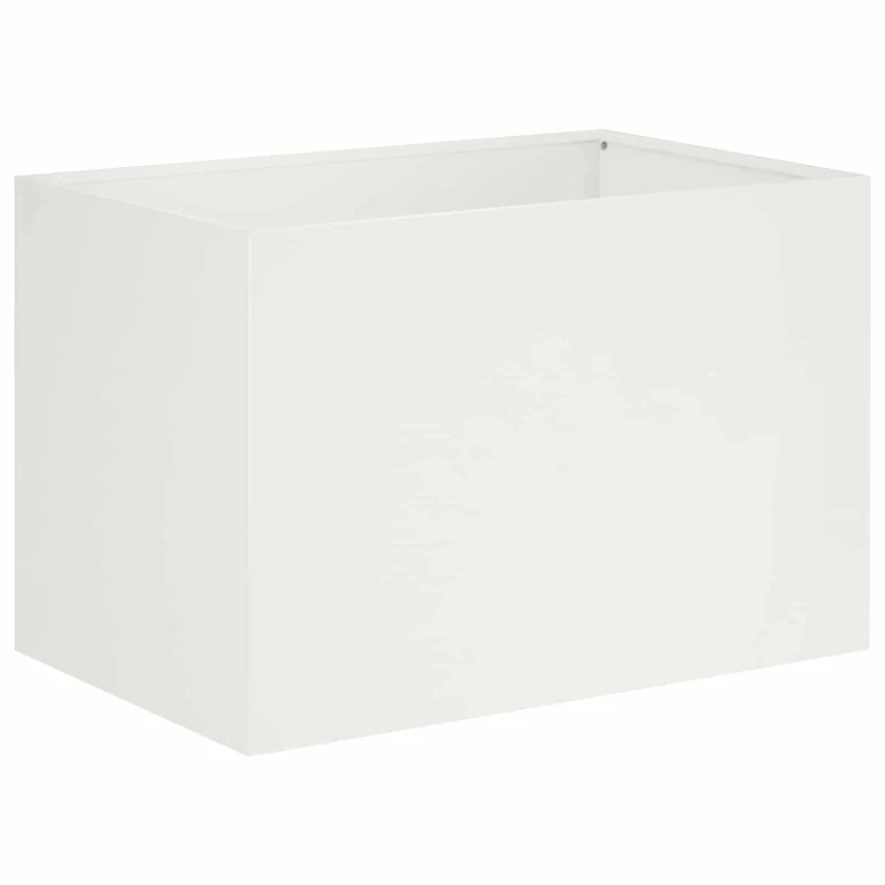 Macetero De Jardín 2 Uds. Blanco 50 X 40 X 40 Cm
