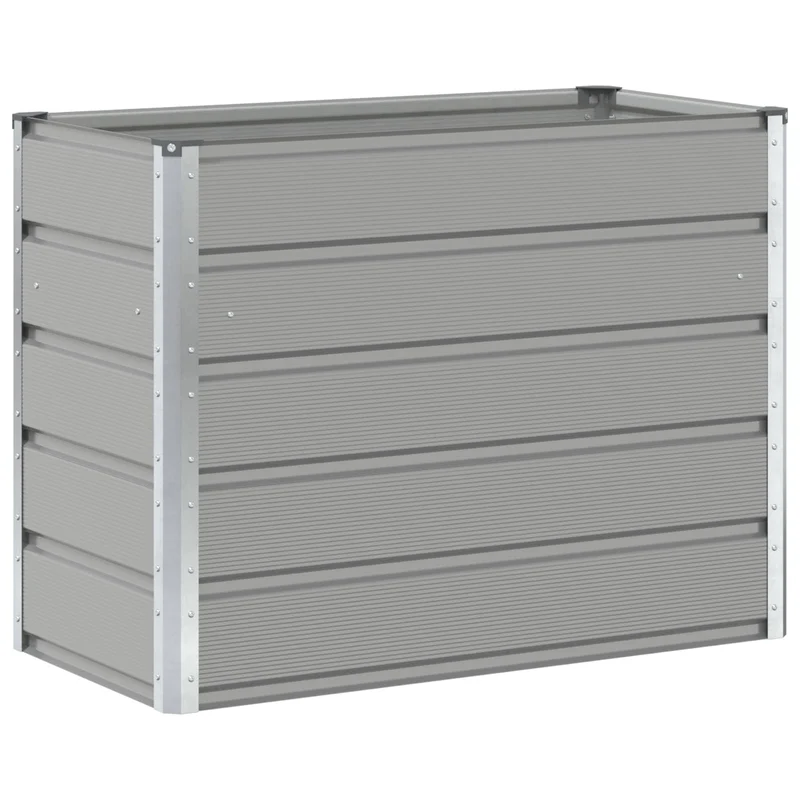 Jardinera Gris Claro 100 X 50 X 77 Cm Acero Galvanizado