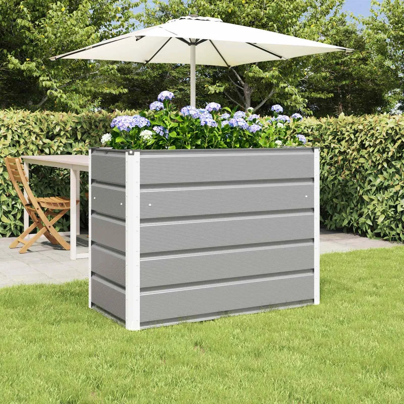 Jardinera Gris Claro 100 X 50 X 77 Cm Acero Galvanizado