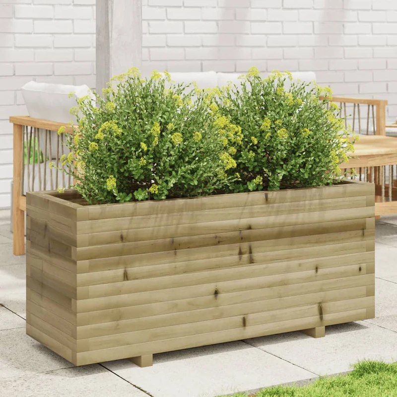 Jardinera Madera De Pino Impregnada 110x40x49,5 Cm