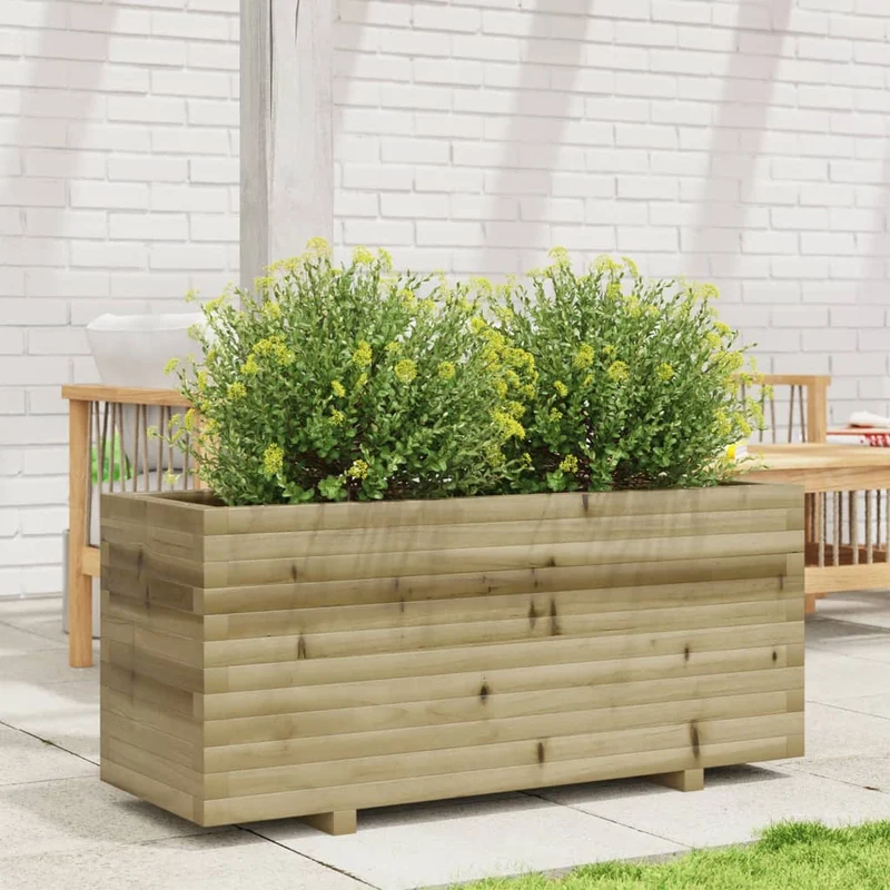 Jardinera Madera De Pino Impregnada 110x40x49,5 Cm