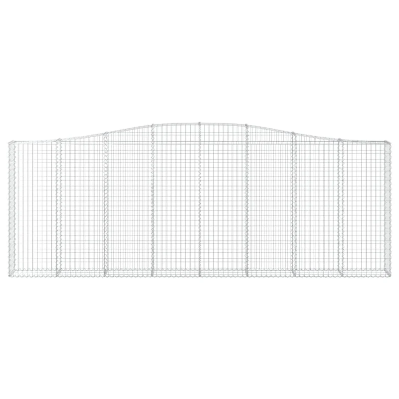 Cestas Gaviones 4 Uds Forma De Arco Hierro 400x30x140/160 Cm