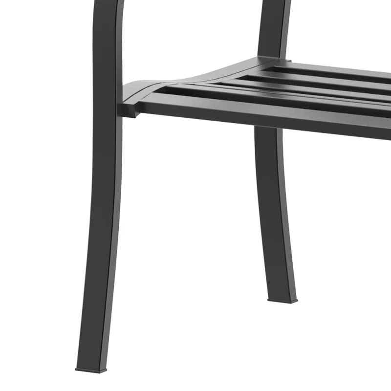 Outsunny Banco De Jardín De 2 Plazas Carga 240 Kg Para Patio 127x60x87 Cm Negro