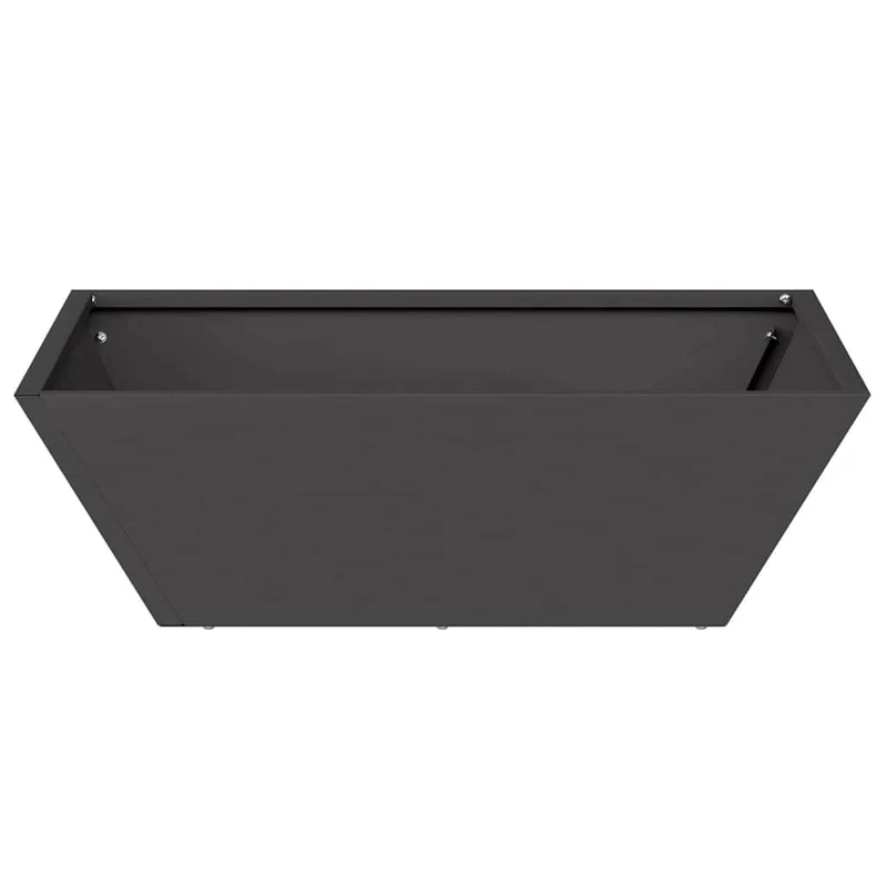Macetero De Jardín Negro 50 X 50 X 15 Cm Acero Laminado En Frío