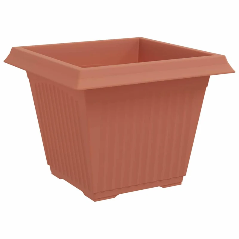Macetas 6 Uds. Rojo Ladrillo Plástico