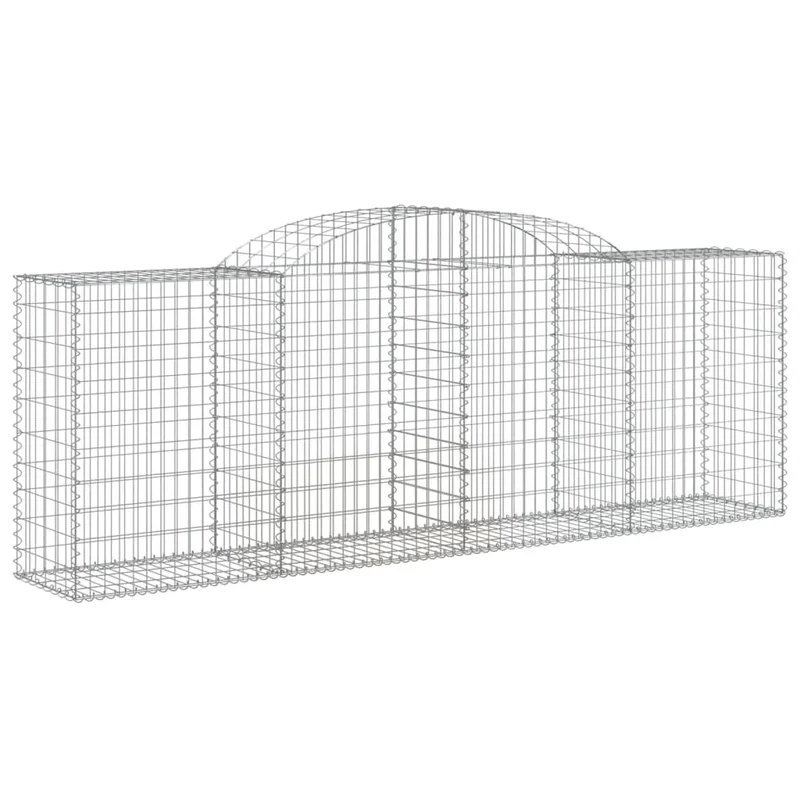 Cestas De Gaviones 8 Uds Forma De Arco Hierro 300x50x100/120 Cm