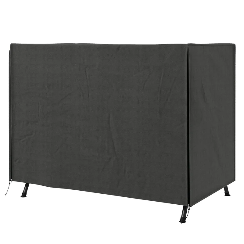 Outsunny Funda Balancín Jardín Con 2 Cremalleras 205x124x164 Cm Gris Oscuro