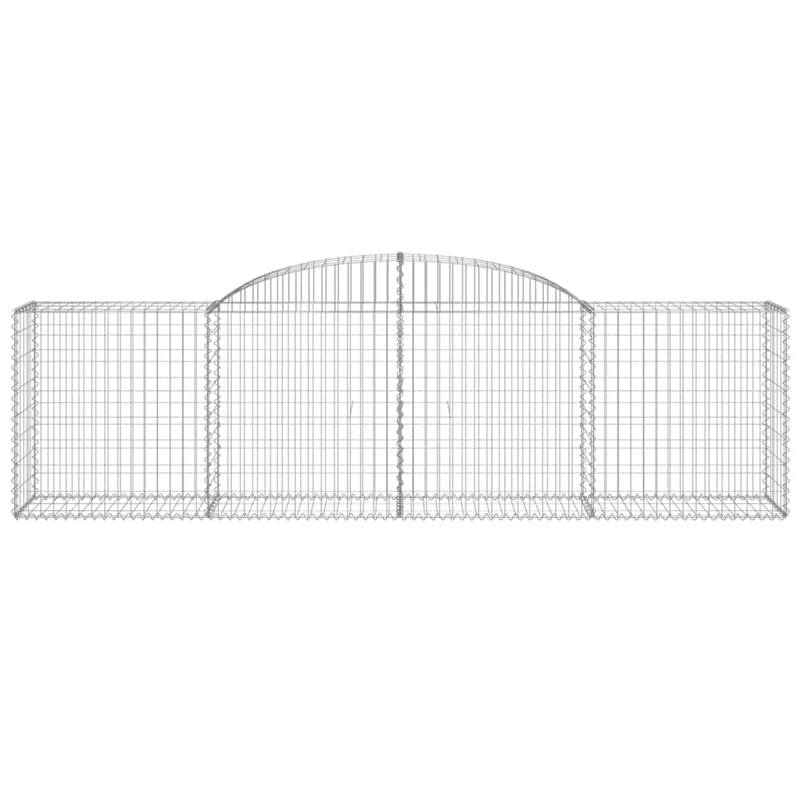 Cestas De Gaviones 6 Uds Forma De Arco Hierro 300x50x80/100 Cm