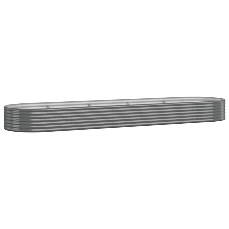 Jardinera Arriate Acero Galvanizado Gris 396x100x36 Cm