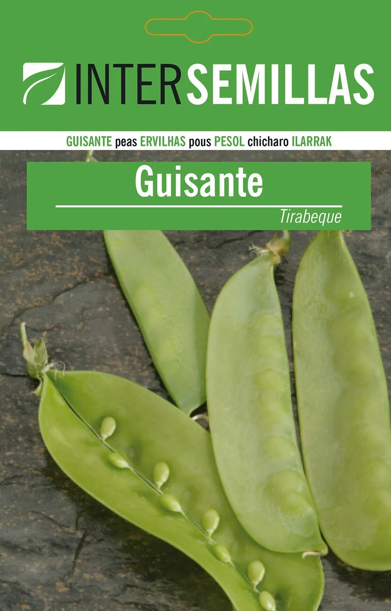 Sobre De Semillas De Guisante Tirabeque