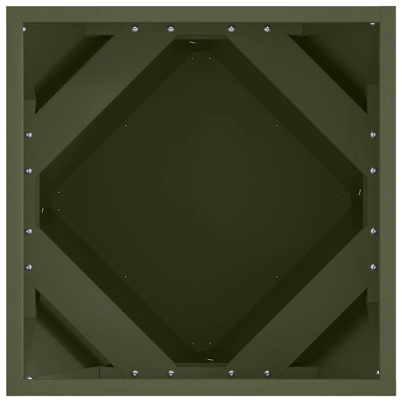 Jardinera Verde Oliva 40 X 40 X 40 Cm Acero