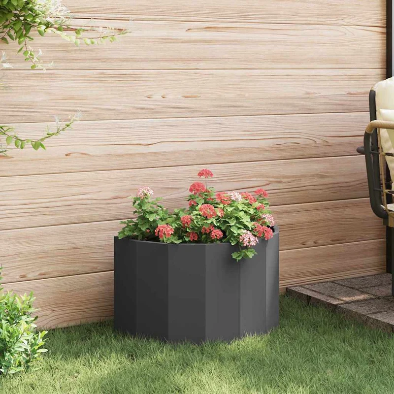Jardinera Negro 60 X 30 X 35 Cm Acero