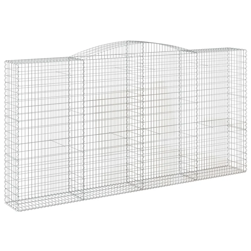 Cestas De Gaviones 4 Uds Forma De Arco Hierro 400x50x200/220 Cm