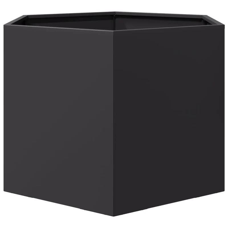 Jardinera Hexagonal Acero Negra 69x60x45 Cm
