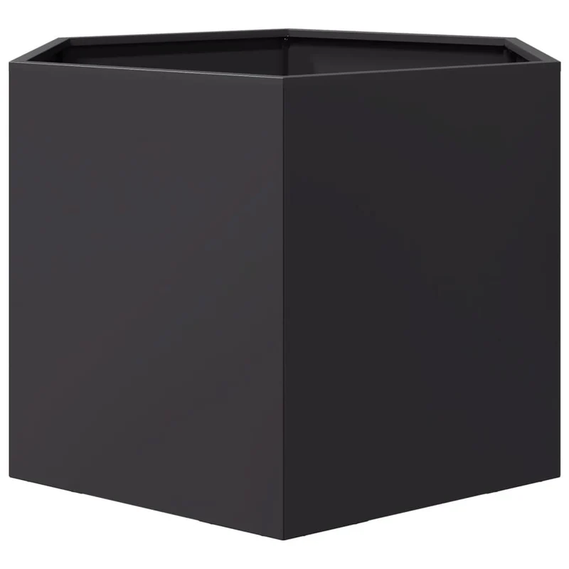 Jardinera Hexagonal Acero Negra 69x60x45 Cm