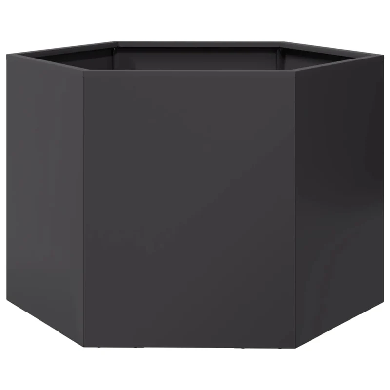Jardinera Hexagonal Acero Negra 69x60x45 Cm