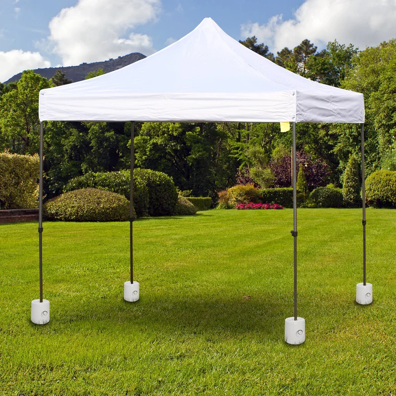 Outsunny Juego De 4 Pesos Para Carpas Rellenables De Agua Ø22/24x25 Cm Blanco