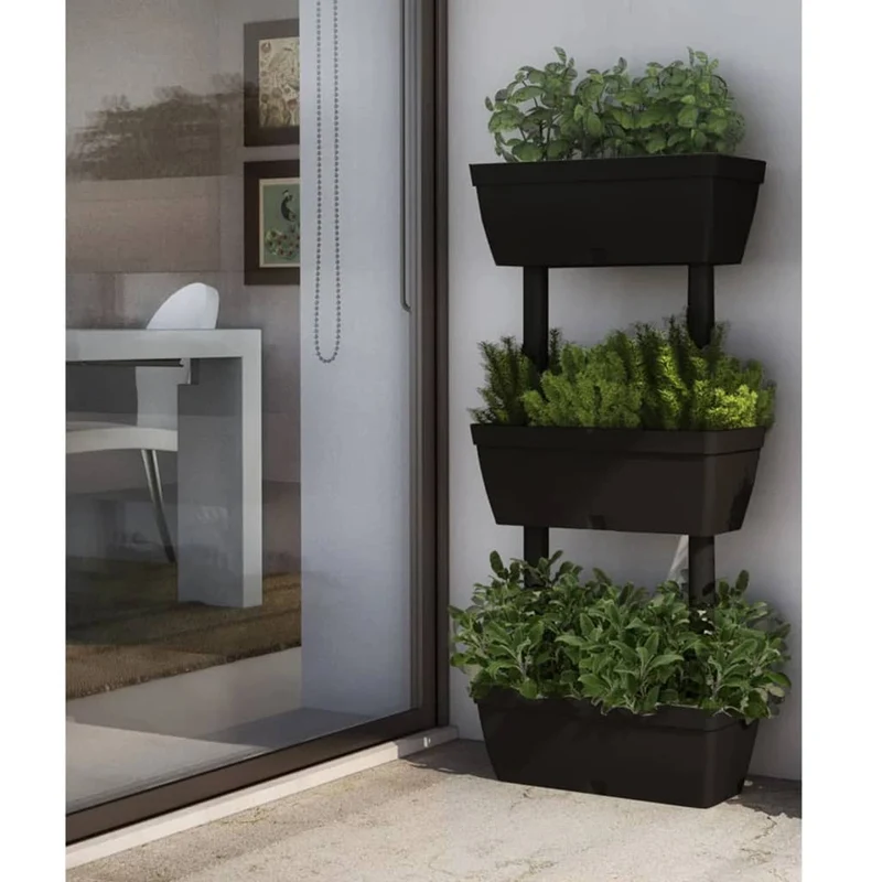Jardineras 6 Unidades Gris Antracita 100 Cm