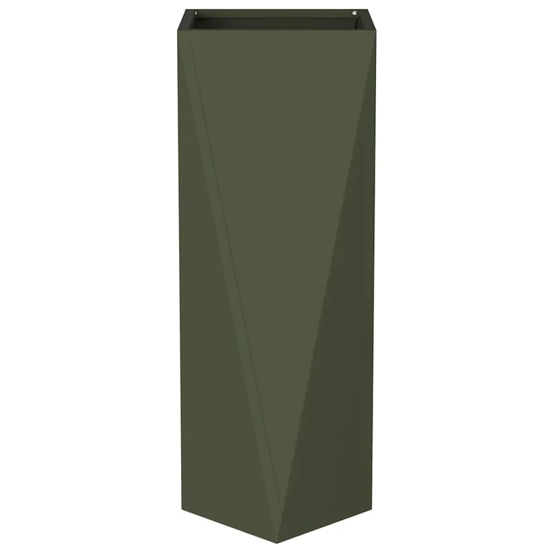 Jardinera 2 Uds. Verde Oliva 30 X 30 X 75 Cm Acero