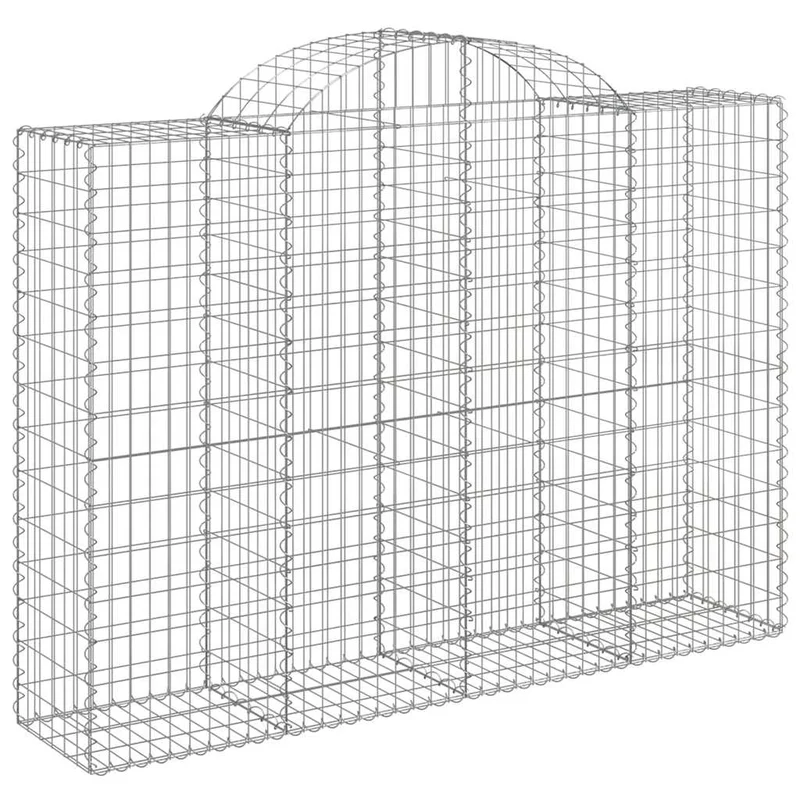 Cestas Gaviones 10 Uds Forma De Arco Hierro 200x50x140/160 Cm