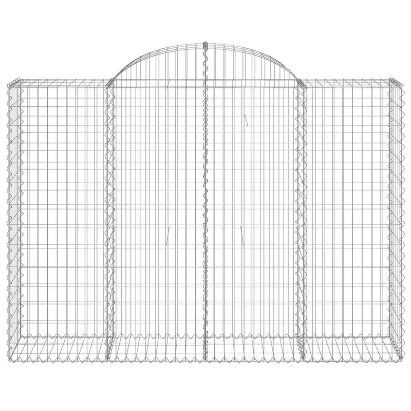 Cestas Gaviones 10 Uds Forma De Arco Hierro 200x50x140/160 Cm