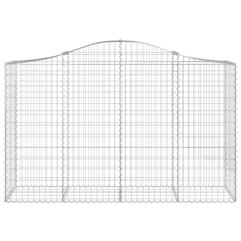 Cestas De Gaviones 3 Uds Forma De Arco Hierro 200x50x120/140 Cm