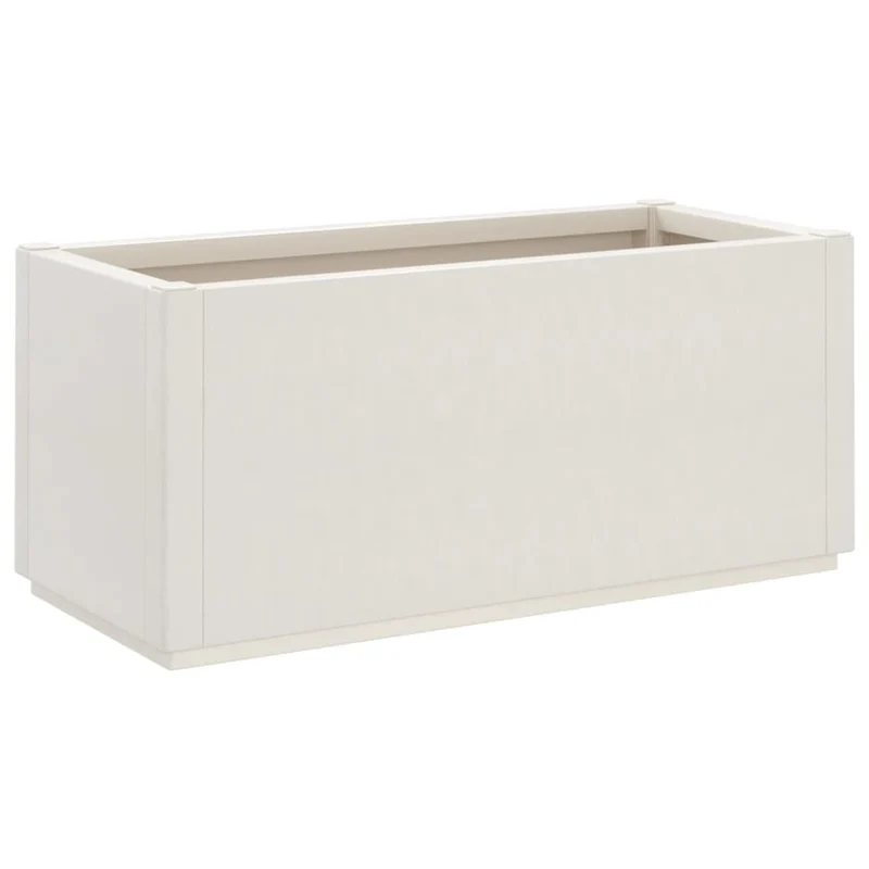 Caja De Flores De Jardín Blanco