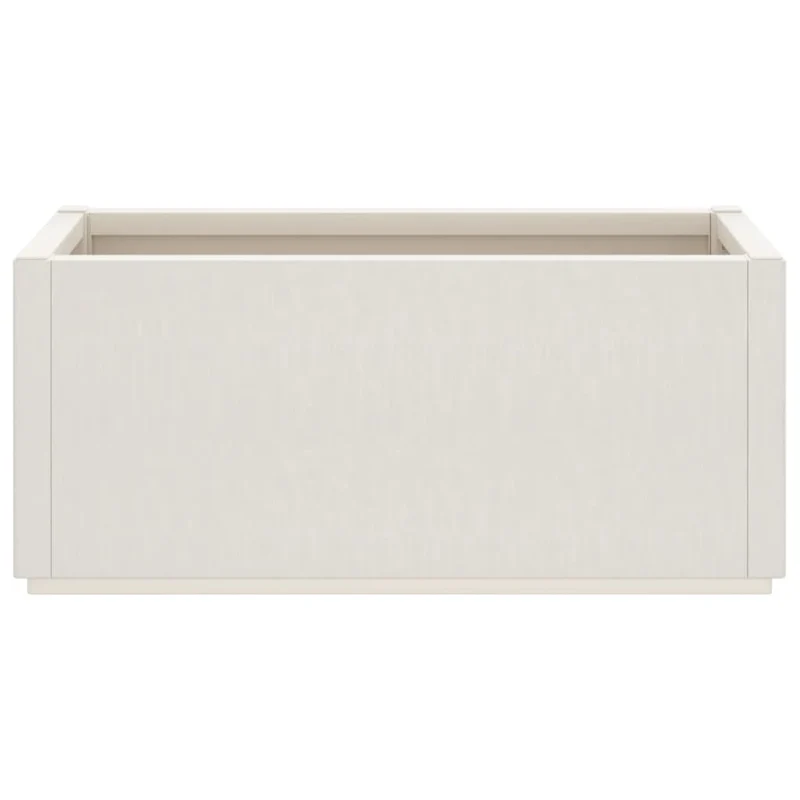 Caja De Flores De Jardín Blanco