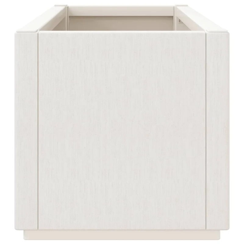 Caja De Flores De Jardín Blanco
