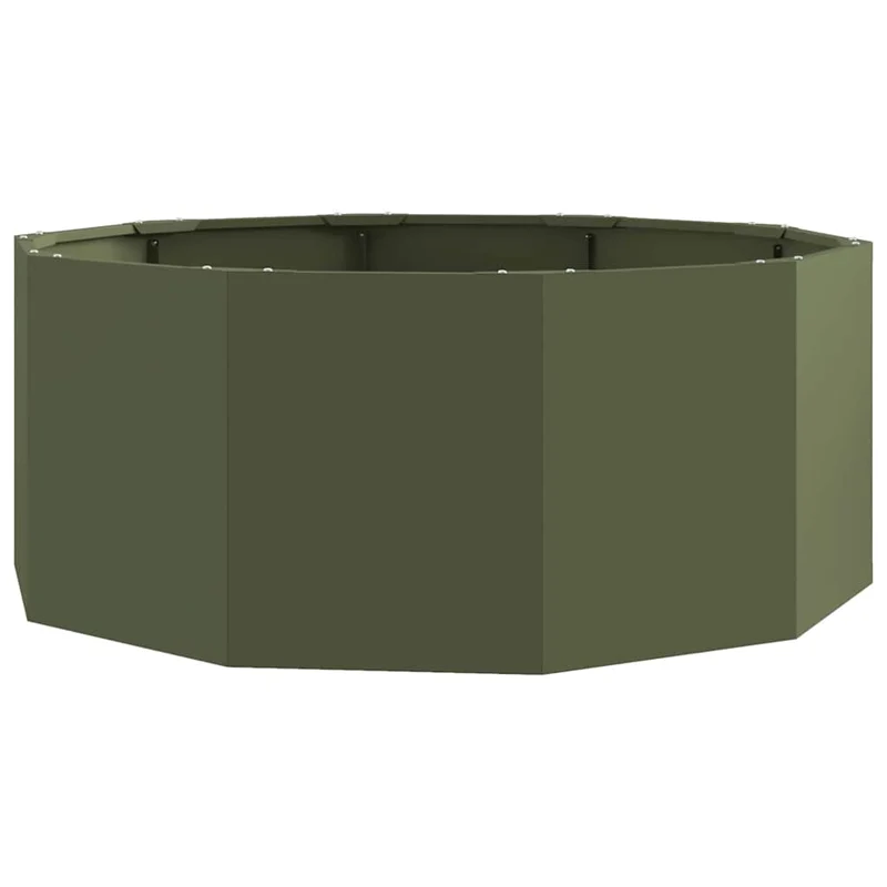 Jardinera Verde Oliva 90 X 90 X 35 Cm Acero