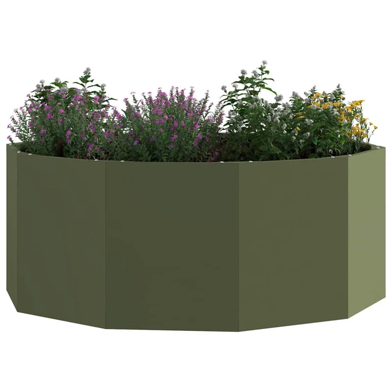 Jardinera Verde Oliva 90 X 90 X 35 Cm Acero