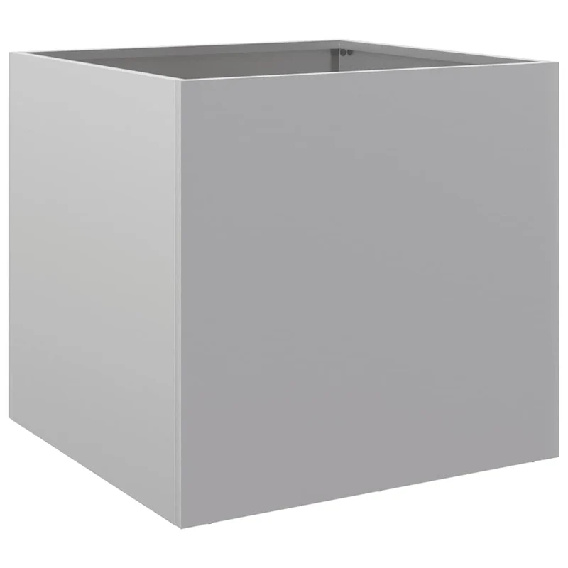 Jardinera De Acero Galvanizado Plateado 49x47x46 Cm