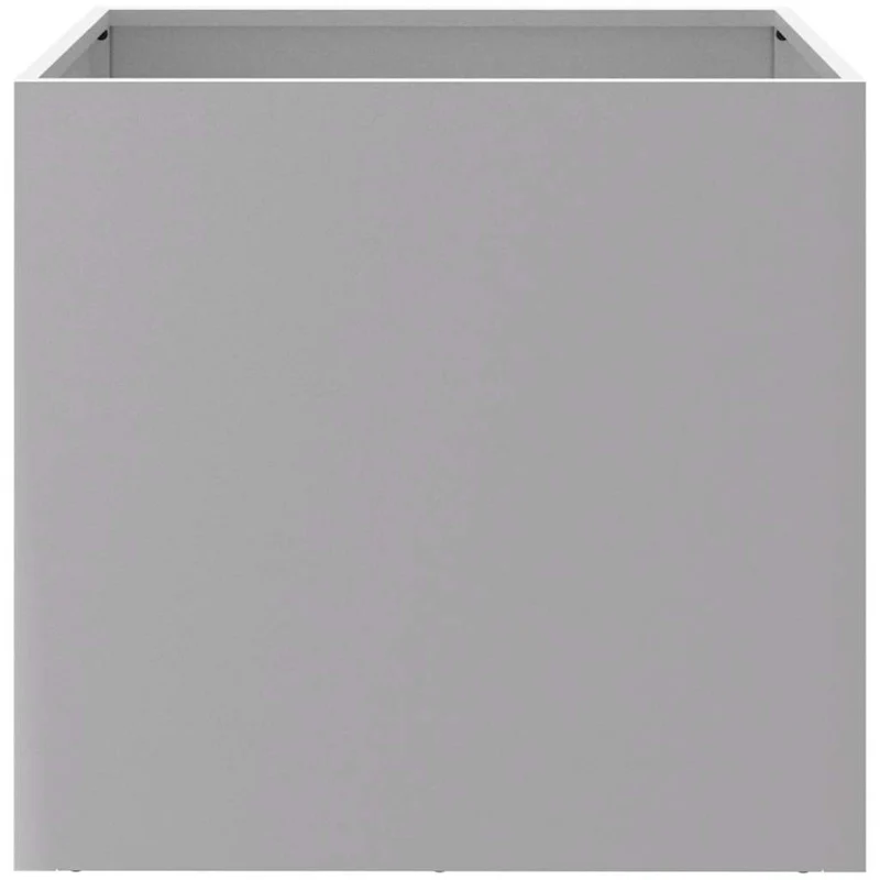 Jardinera De Acero Galvanizado Plateado 49x47x46 Cm
