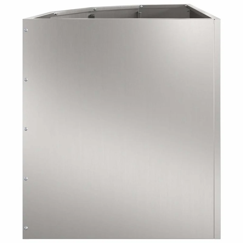 Macetero De Esquina Plateado 45 X 45 X 50 Cm Acero Galvanizado