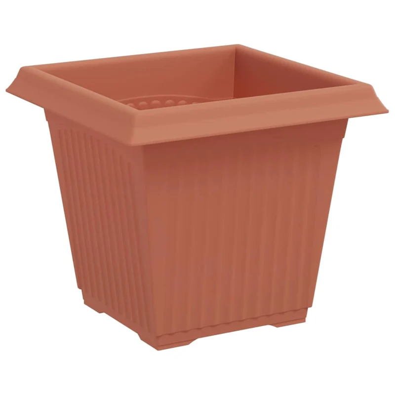 Macetas 24 Uds. Rojo Ladrillo Plástico