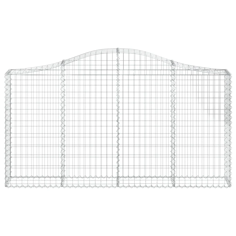 Cestas De Gaviones 4 Uds Forma De Arco Hierro 200x30x100/120 Cm