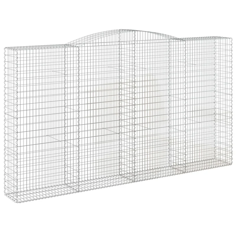 Cestas De Gaviones 7 Uds Forma De Arco Hierro 400x50x220/240 Cm
