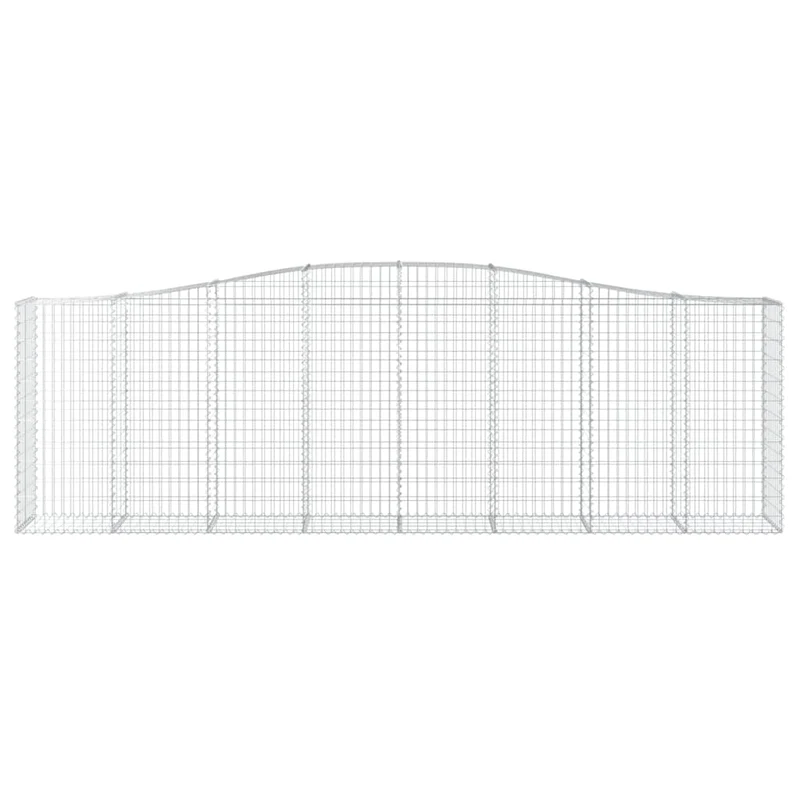 Cestas De Gaviones 3 Uds Forma De Arco Hierro 400x50x120/140 Cm