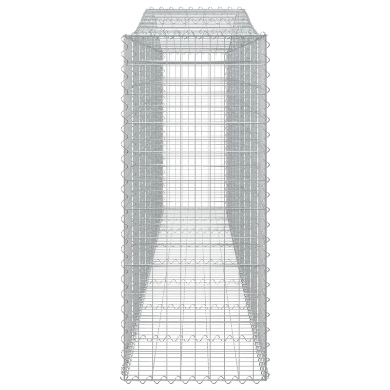 Cestas De Gaviones 3 Uds Forma De Arco Hierro 400x50x120/140 Cm