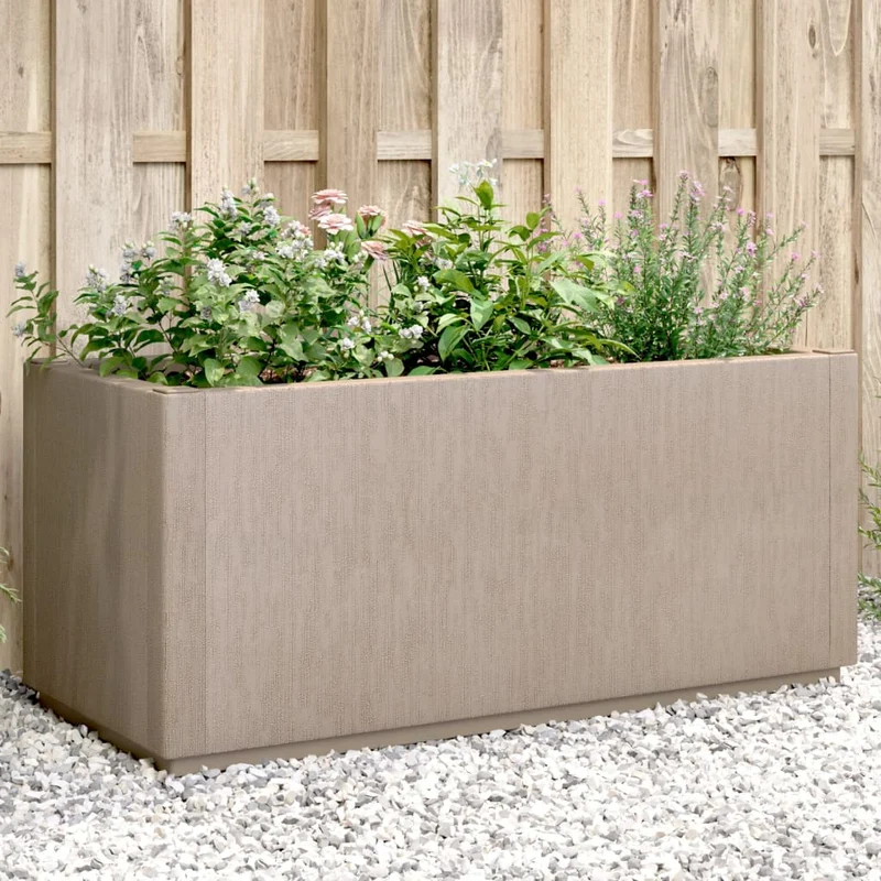 Caja De Flores De Jardín Marrón Claro