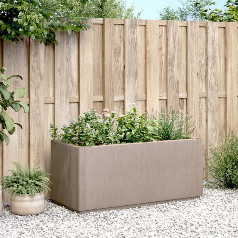 Caja De Flores De Jardín Marrón Claro