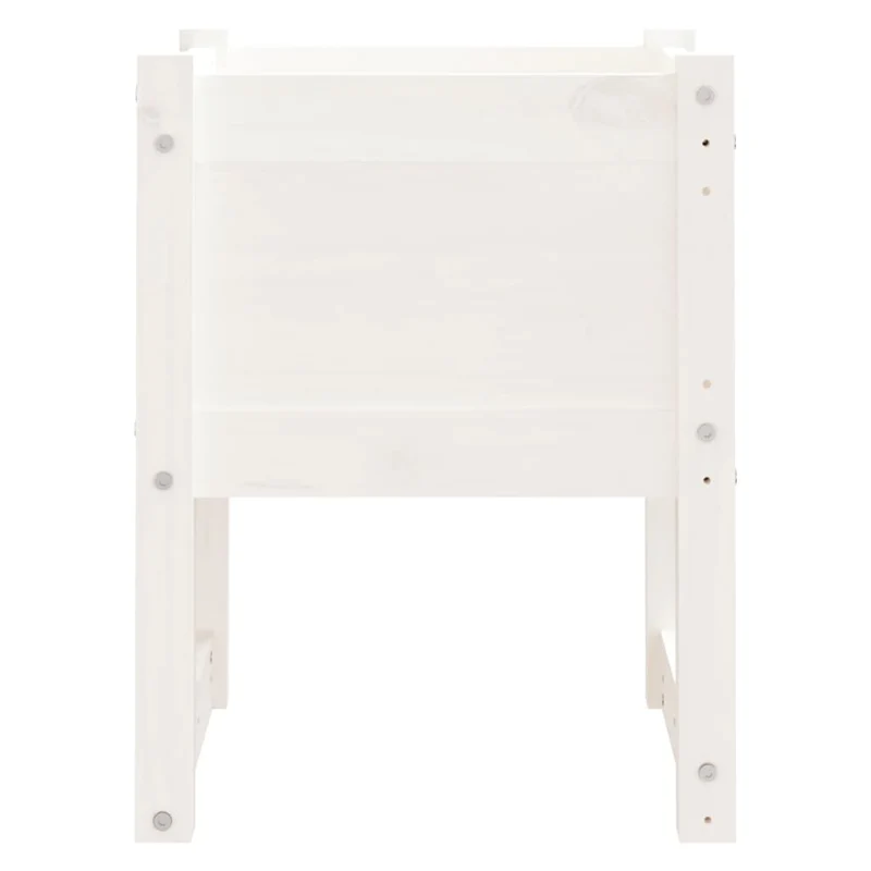 Jardinera Madera Maciza De Pino Blanco 40x40x52,5 Cm