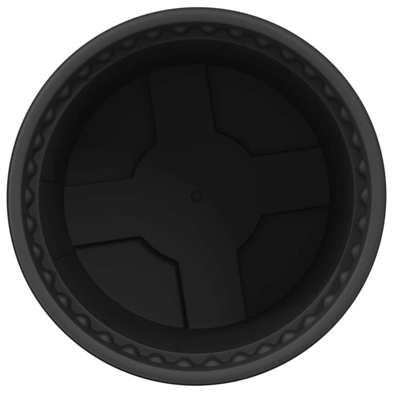 Maceta Redonda Para Flores 6 Uds. Negro Ø 12,5 X 10 Cm Plástico