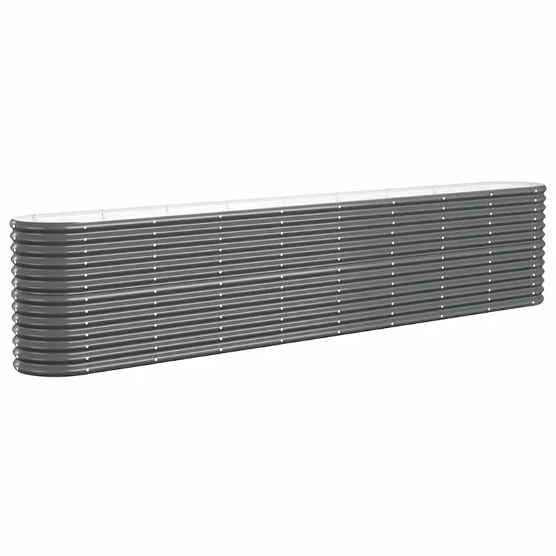 Jardinera Arriate Acero Galvanizado Antracita 332x40x68 Cm