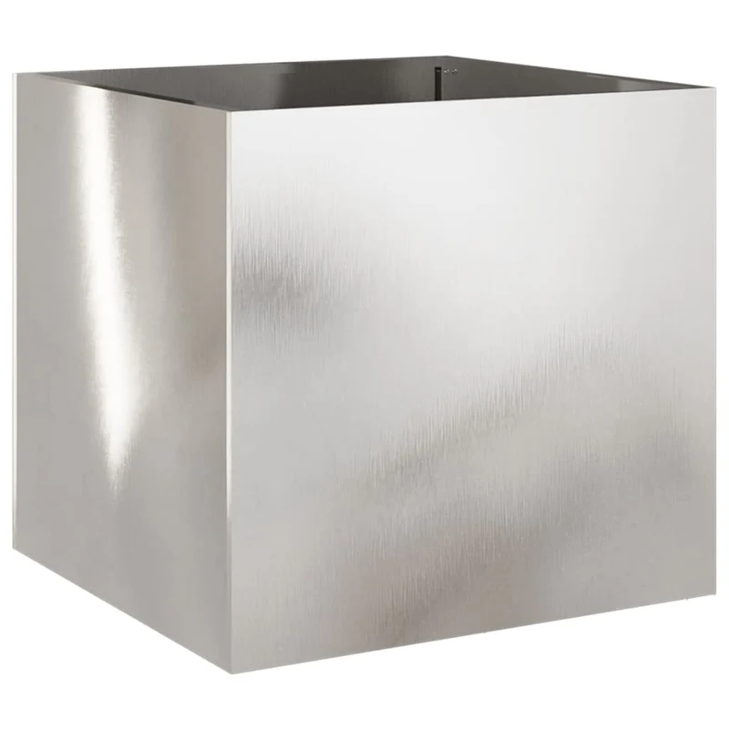 Jardinera De Acero Inoxidable Plateado 49x47x46 Cm