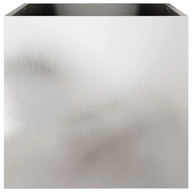 Jardinera De Acero Inoxidable Plateado 49x47x46 Cm