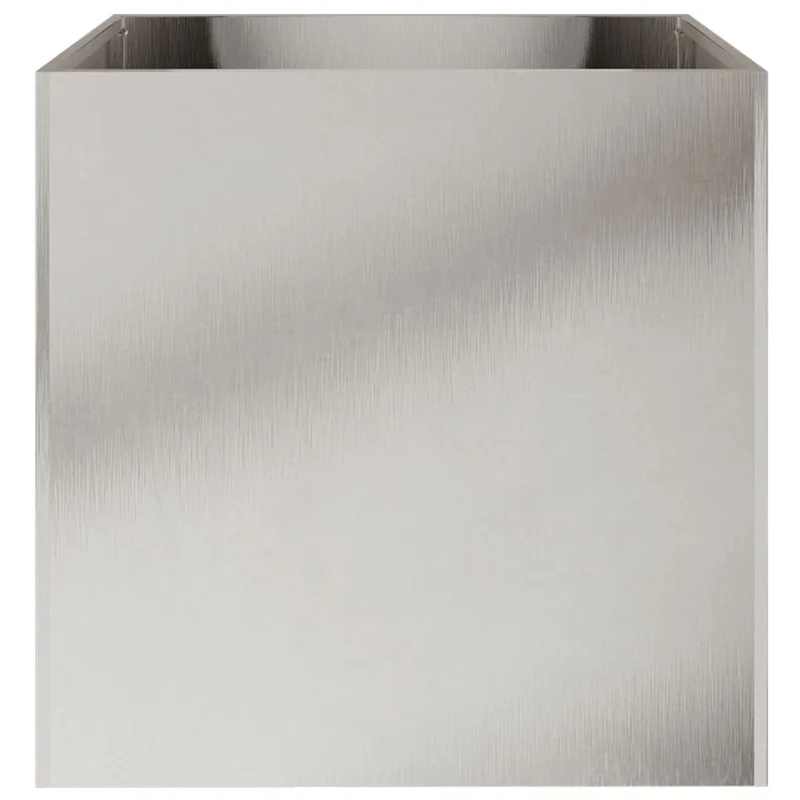 Jardinera De Acero Inoxidable Plateado 49x47x46 Cm